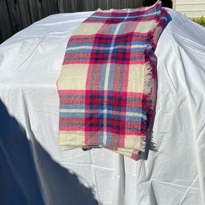 Gingham Winter Wrap or Shawl